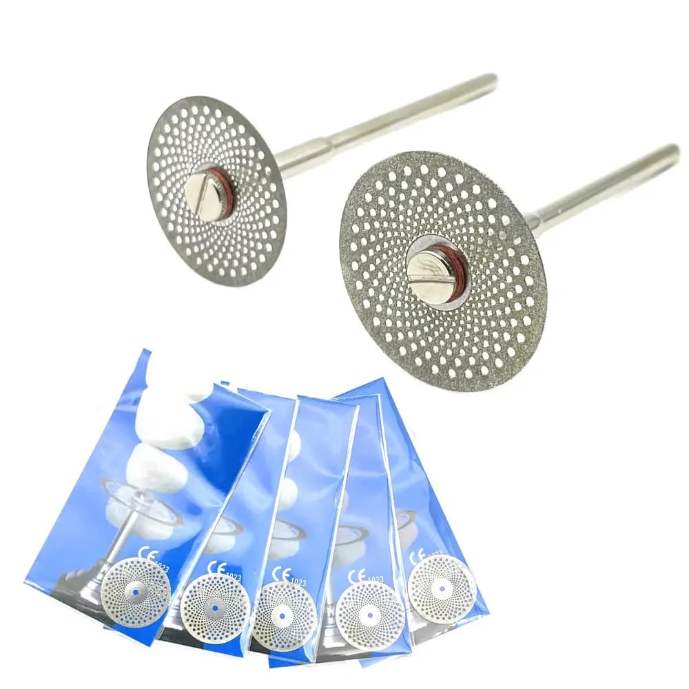 AG 5 pezzi Dischi diamantati dentali Disco da taglio a grana bifacciale Spessore utensile Dental Lab 190/220