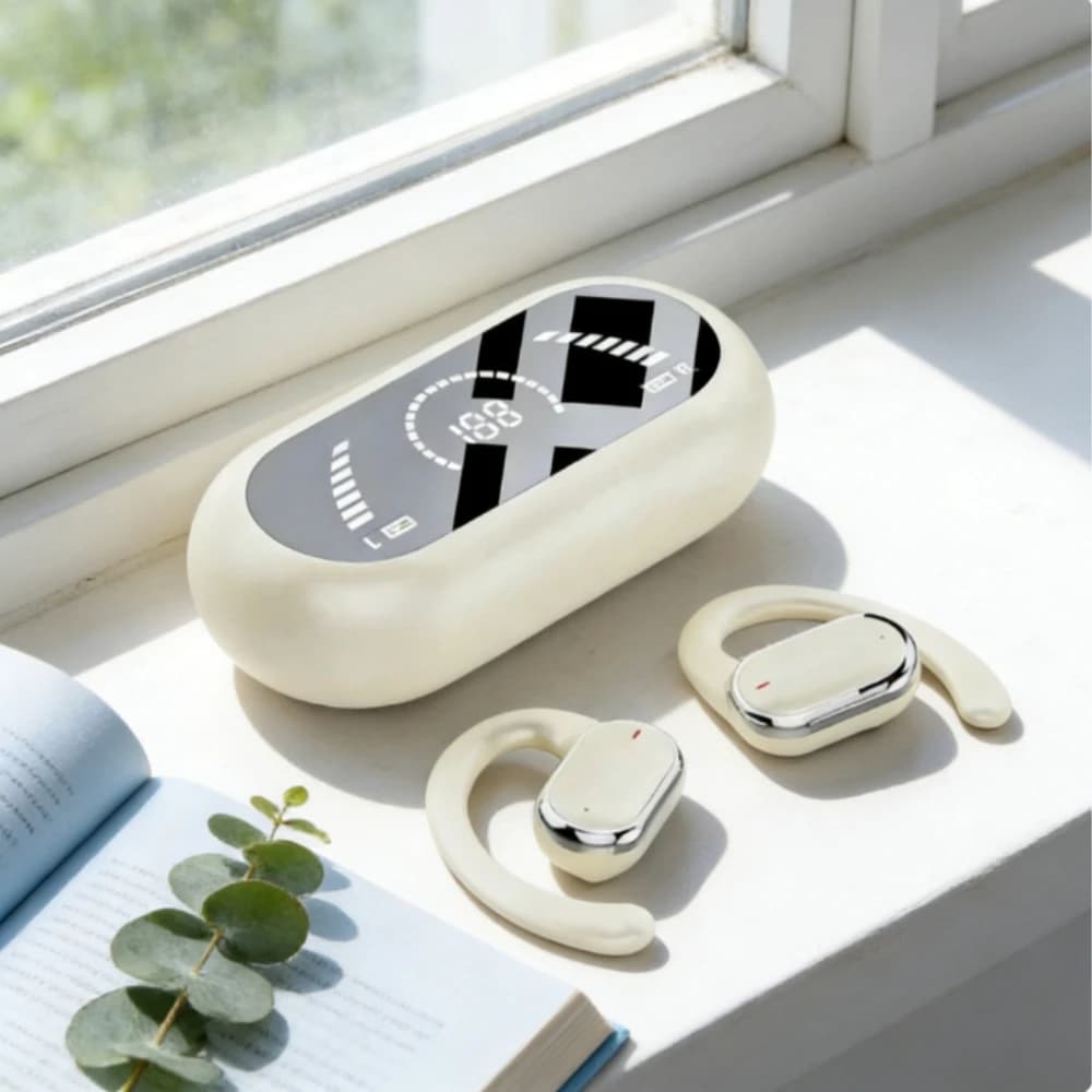 Auricolari TWS con Controllo Touch, Bluetooth 5.3, Stereo HiFi, Impermeabili, Wireless per Sport con Microfono