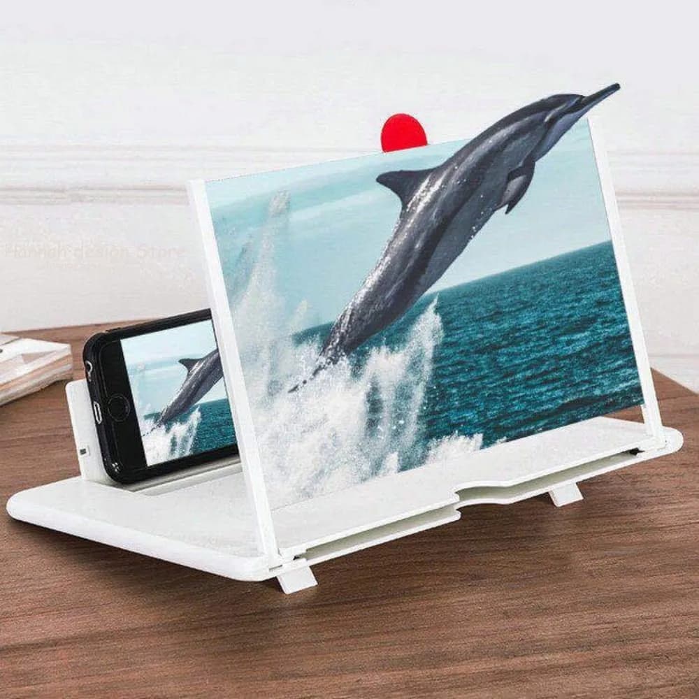 Lente d'ingrandimento per schermo del telefono cellulare 3D da 10/12 pollici Proiettore Protezione per gli occhi portatile Staffa di supporto per amplificatore video HD per i viaggi