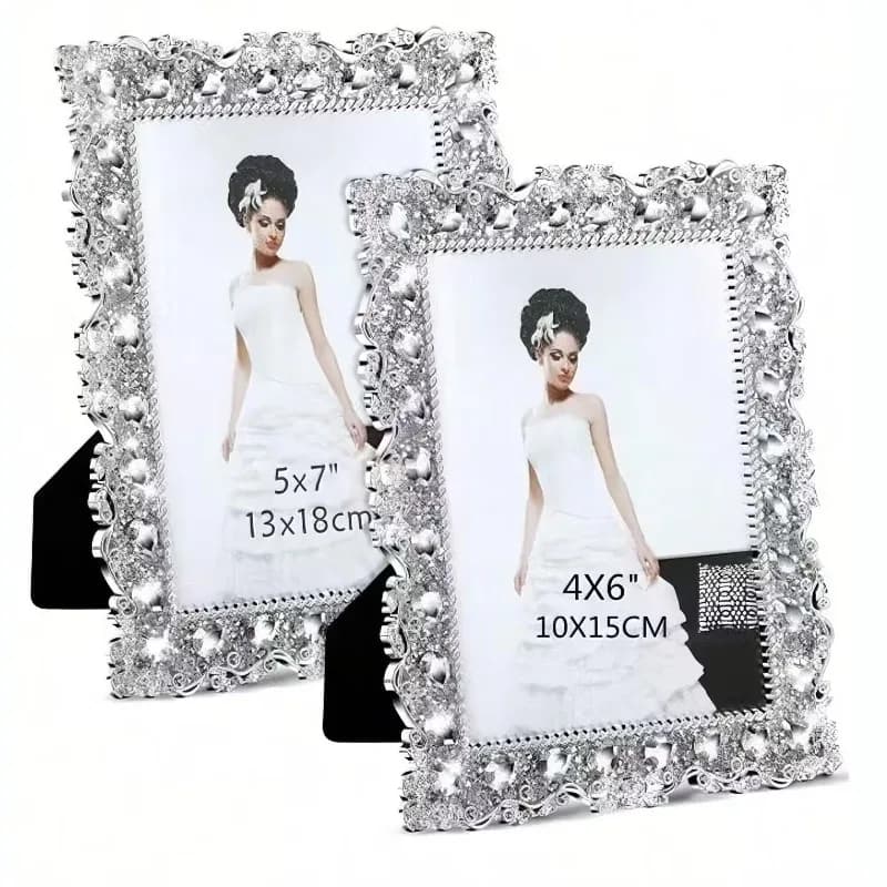 Photo Frame Table Light Luxury High-end Sense High-end Crystal Glass Modern Simple Creative Picture Frame Poster Frame