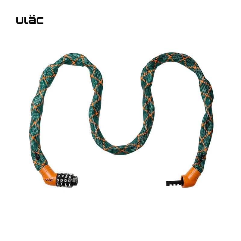 Lucchetto per bicicletta ULAC portatile con password a 4 cifre, antifurto ad alta sicurezza per MTB, mountain bike, scooter elettrici ed e-bike