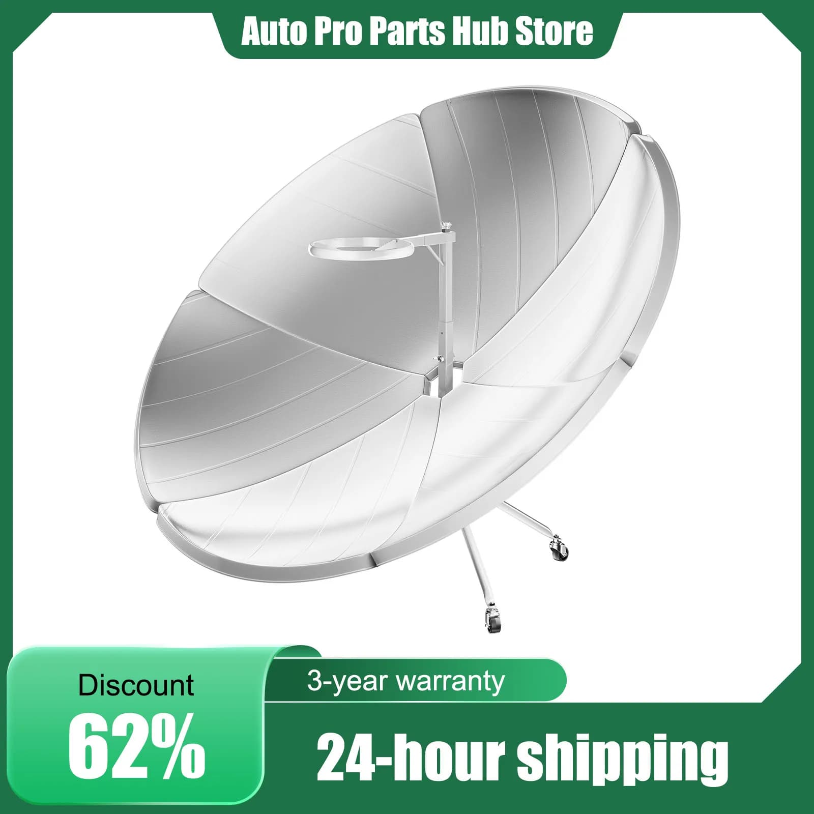 1800 W portable solar cooker, parabolic solar oven, outdoor camping barbecue grill, food concentration heat tool, 1.5 m diameter