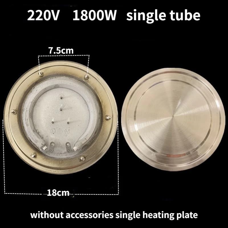 220V Electric Kettle Heating Element Round Stainless Steel Electric Heating Water Bucket Hot Plate Bucket Heating Heater Parts