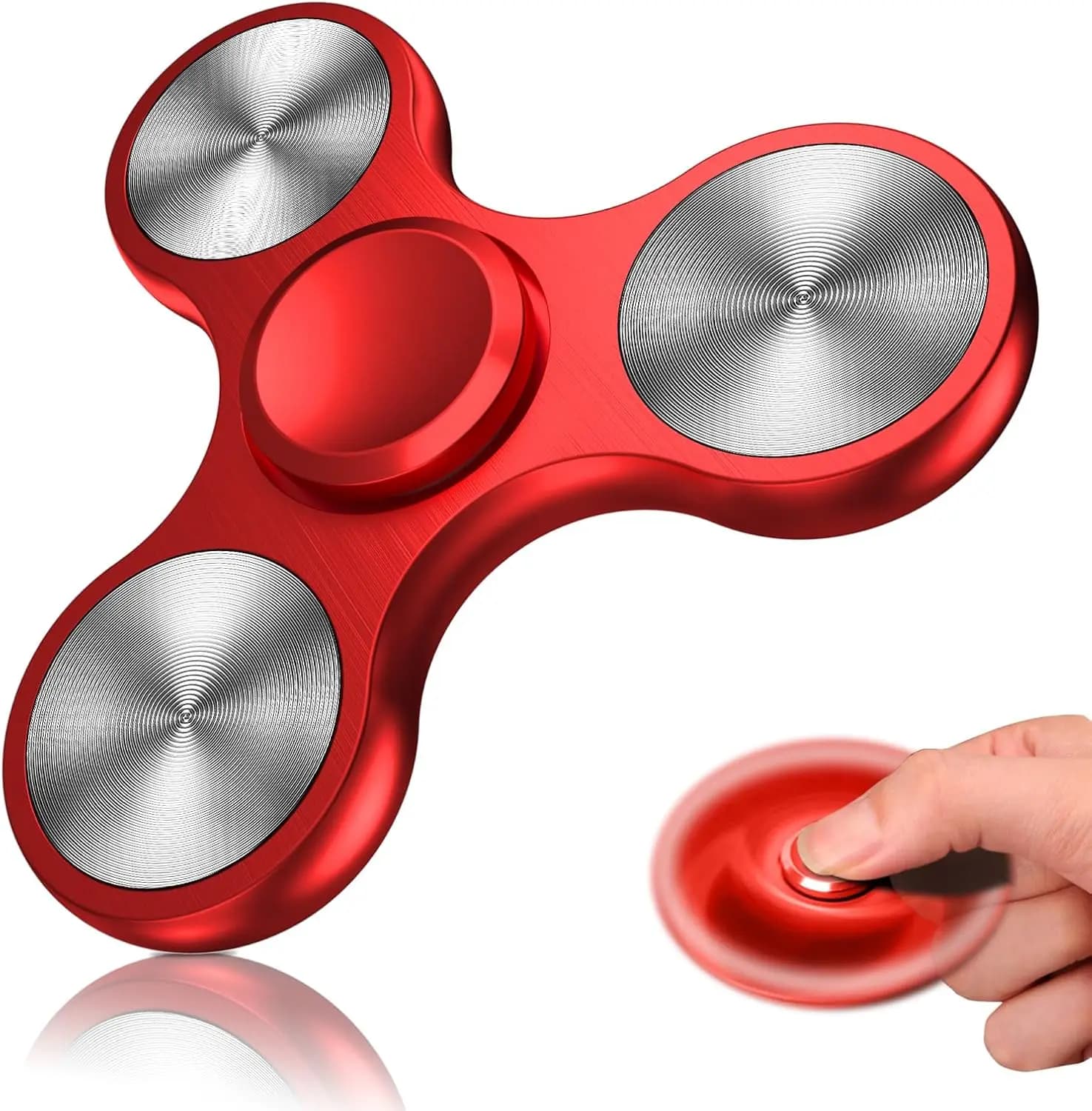 Fidget Spinners Toy, 3-8 Min Spins Time StainlSteel Bearing Metal Fidget Spinner, EDC ADHD StrAnxiety