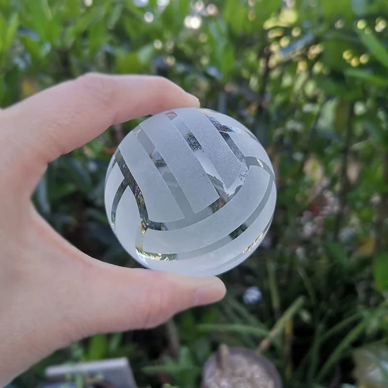 1 pcs Crystal Ball Reinforced Balloon Ornament Decoration Desk House Sports Statuette Athletic Ball