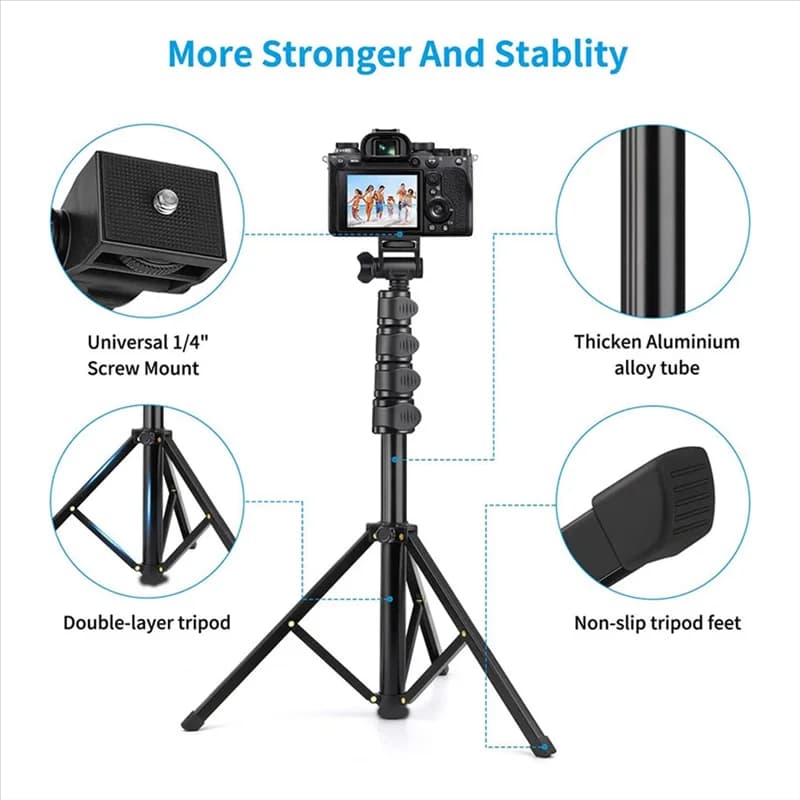 1 Set Selfie Stick Treppiede per telefono e monopiede Selfie Stick per registrazione/fotografia/Make Up-Y41A per smartphone