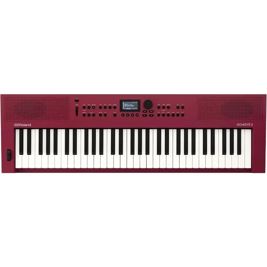Roland GO:KEYS 3 Music creation keyboard with stereo speakers integrated with 61 note buttons and Bluetooth audio MIDI support for Seamle