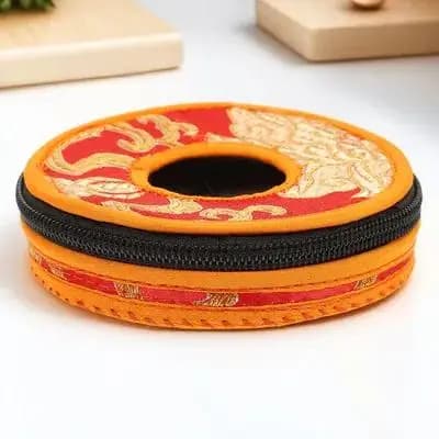 Exquisite Nepal Handmade Bell Case for Meditation Bell Sturdy Protective Sleeve Designed for Tibetan Tingsha Cymbals Storage Use