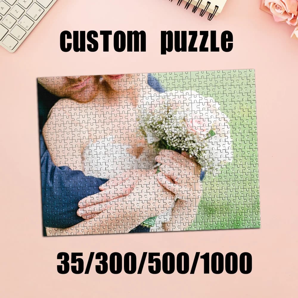 Puzzle personalizzato con foto da 35/300/500/1000 pezzi, personalizzabile, per matrimoni all'aperto, fai da te, giocattoli per adulti, decorazione da collezione