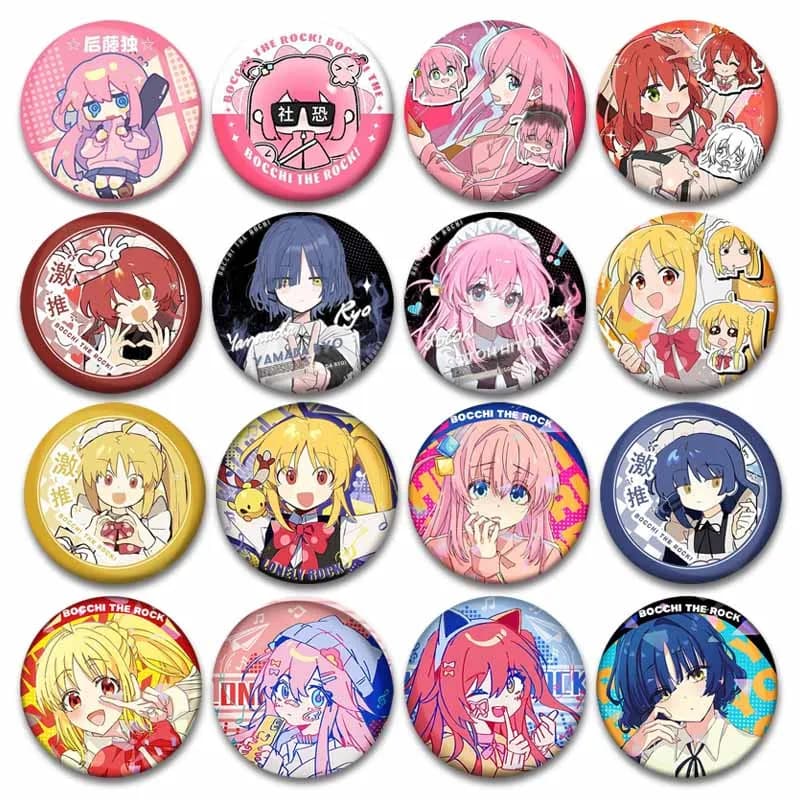 Bocchi The Rock Anime Enamel Pins Cute Hitori Gotou Ryou Yamada Nijika Ijichi Ikuyo Figures Brooches Bag Hat Clothing Lapel Pin