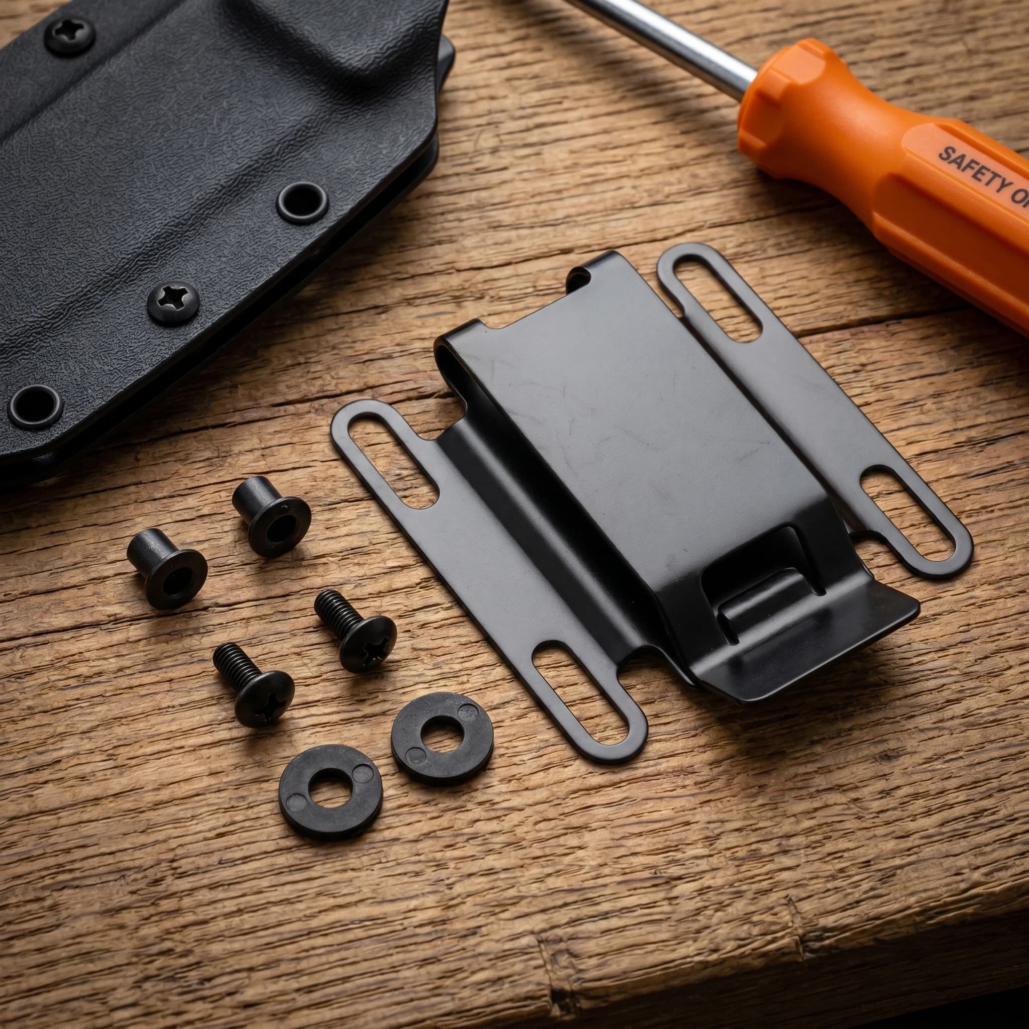 DIY Stainless Steel KYDEX Belt Clips Universal Knife Scabbard Waist Clip Outdoor K Sheath Carrying Clip Kydex Pocket Clip