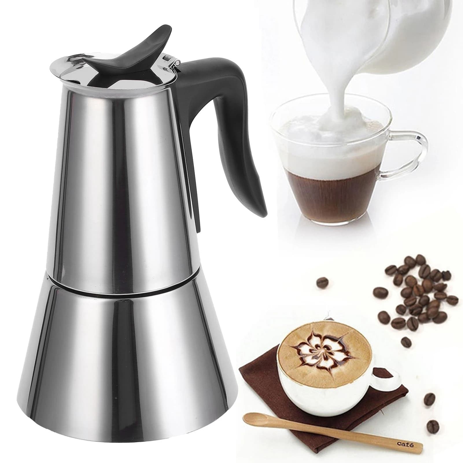 Bollitore per caffettiera elettrica per uso domestico in acciaio inossidabile da 300 ml per la casa
