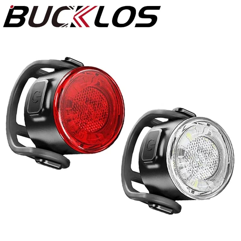 BUCKLOS Bicycle Lights Front & Rear LED Bicycle Lamp Waterproof Road Bike Taillight for Night Riding Mountain Bike Accessories