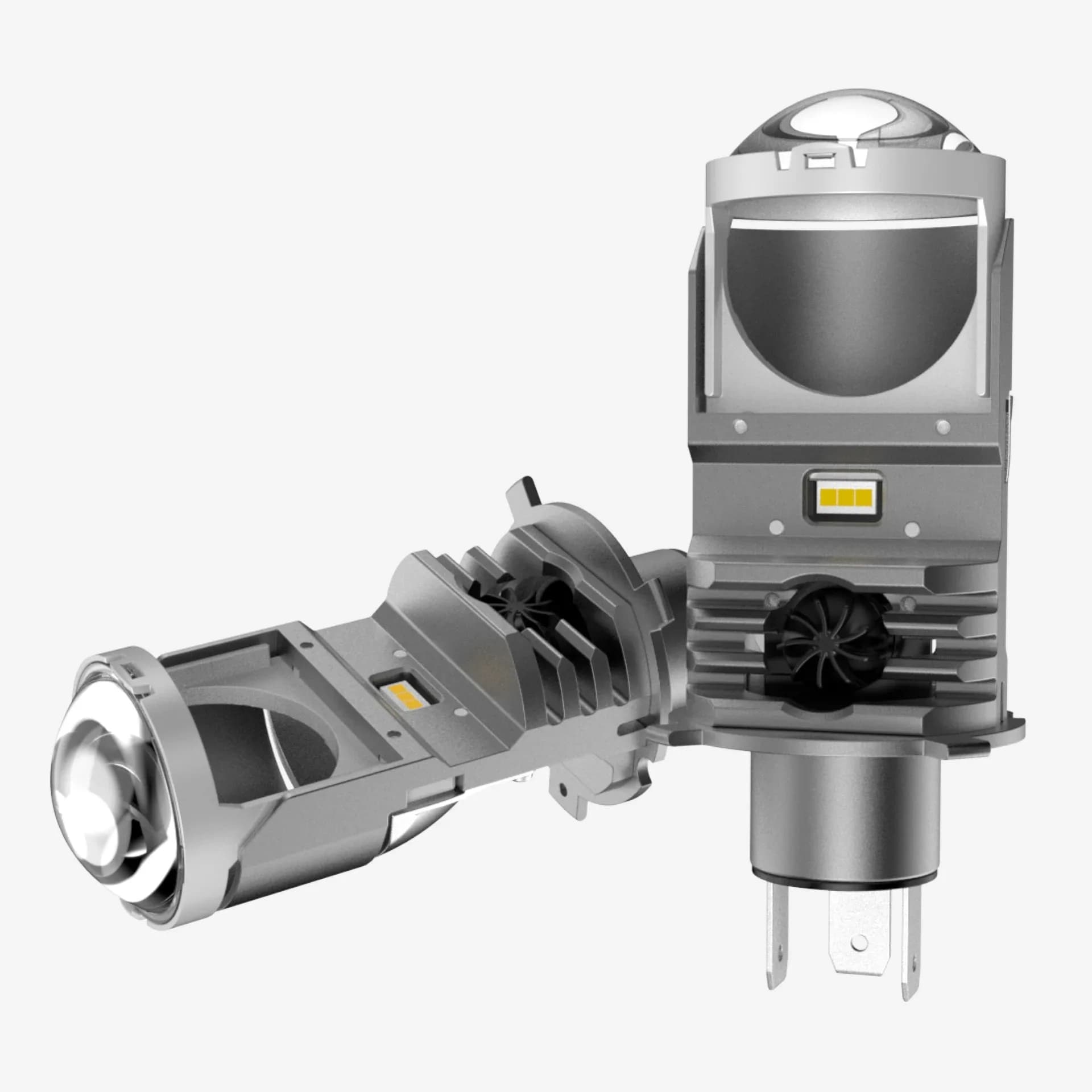 Lampadine LED F40B H4 da 110W con Lente Bi-LED Mini Proiettore, Fari Anteriori Turbo LED con Luce Alta e Bassa per Auto e Moto