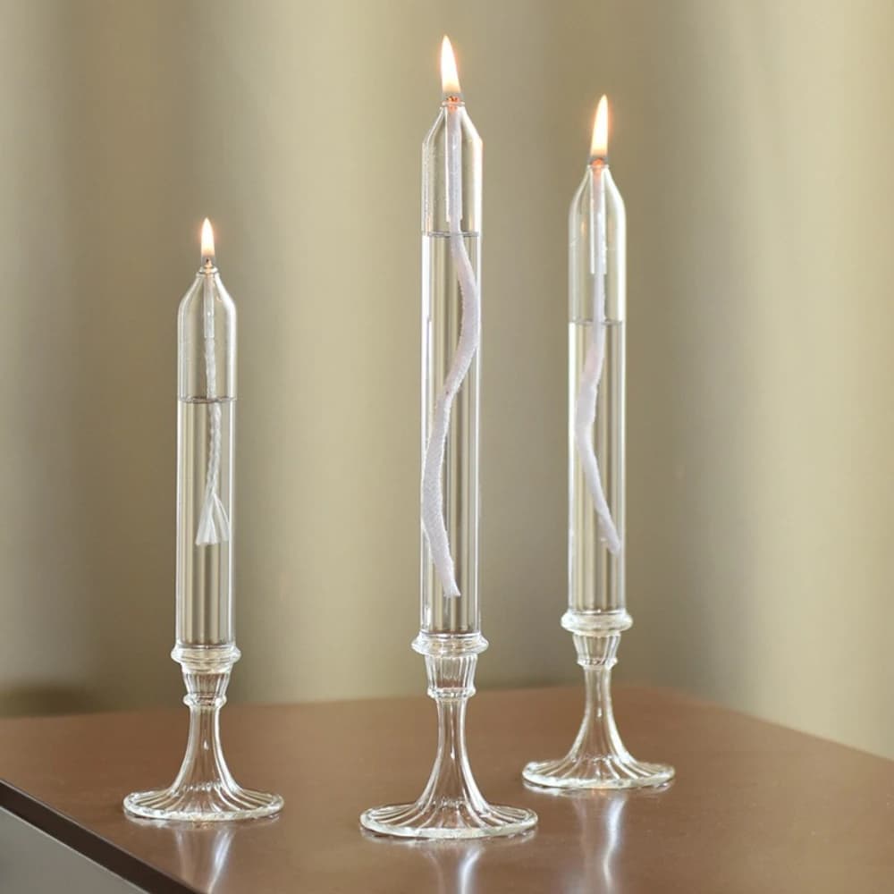 Nordic Candle Lamp Glass Oil Lamp Home Creative Transparent Smokeless Glass Oil Lamp Romantic Candlelight Dinner Ornaments