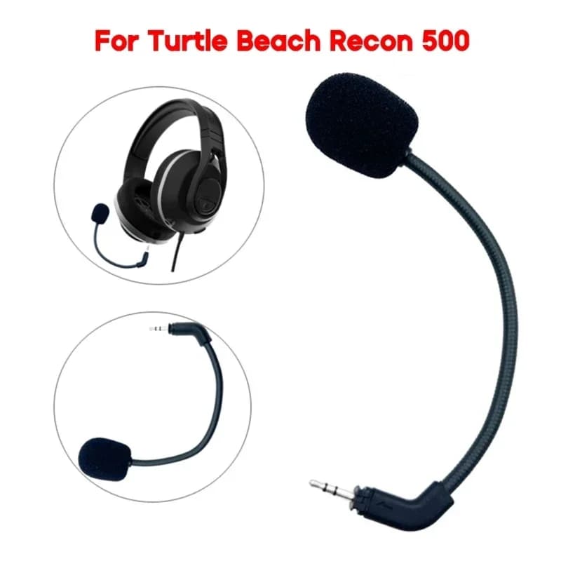 2.5 mm curved spin Microphone with 3 sections Plug Suitable for Turtle Beach Recon 500 Headphones Microphone Microphone Voice Microphone