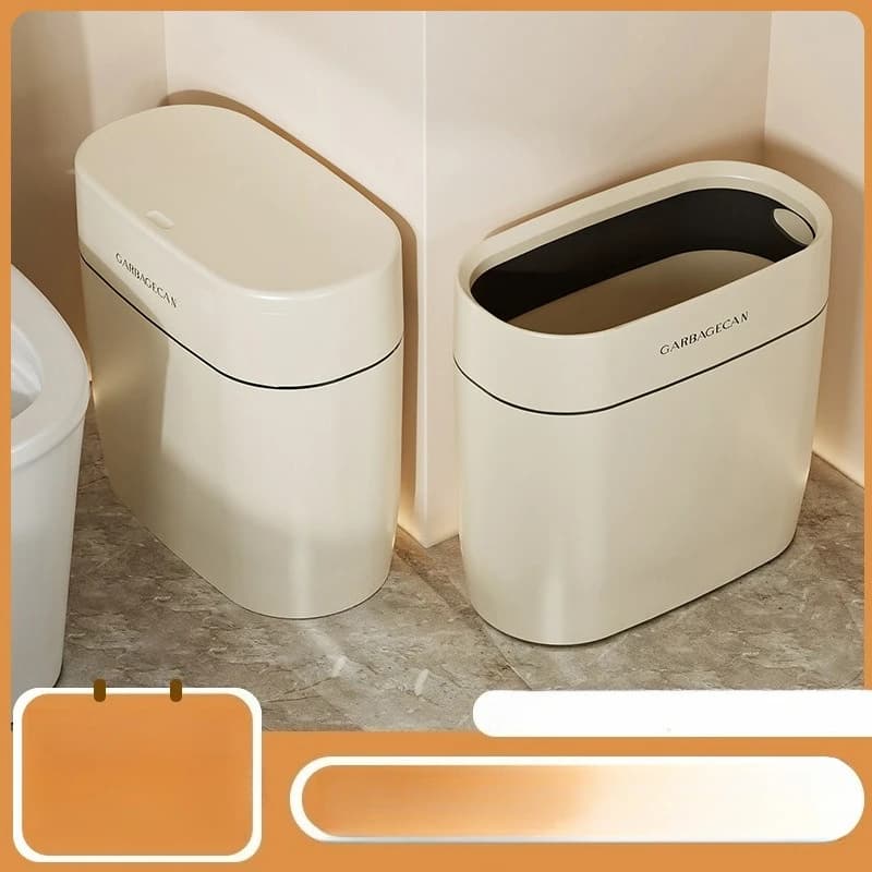 Pattumiera per bagno con coperchio Cucina Spazio stretto Pattumiera rettangolare Cestino per carta igienica