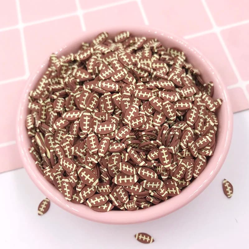 50g Polymer Clay Spruzza per Artigianato Slimes Aggiunta Morbido Rugby Fette per Pendenti E Ciondoli Perline FAI DA TE Unghie Artistiche Accessori Della Decorazione 5mm