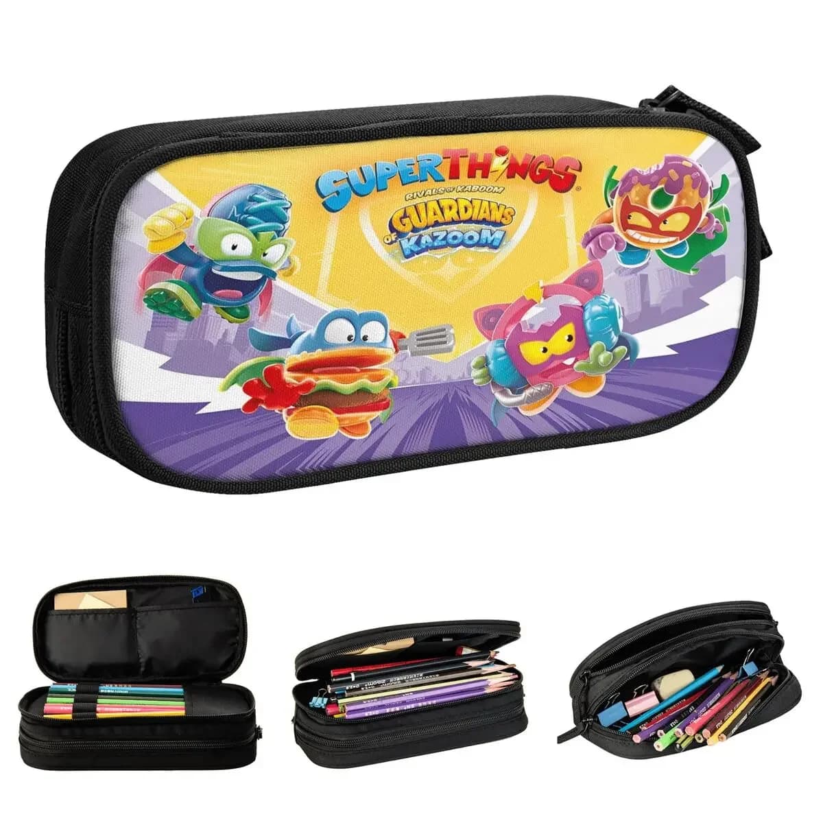 Super Things Gioco divertente Astuccio per matite Astuccio per penne Astuccio per studenti di grande capacità Astucci per matite con cerniera per la scuola
