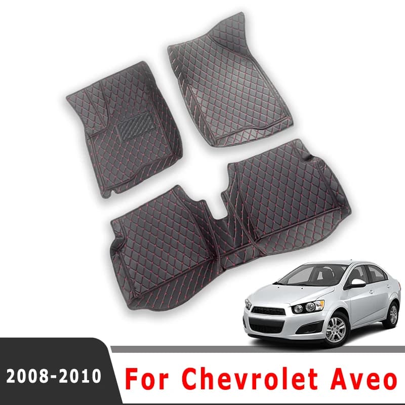 Tappetini per auto per Chevrolet Aveo 2010 2009 2008 Tappetini per auto personalizzati impermeabili Tappeti per automobili Coperture Prodotti di ricambio