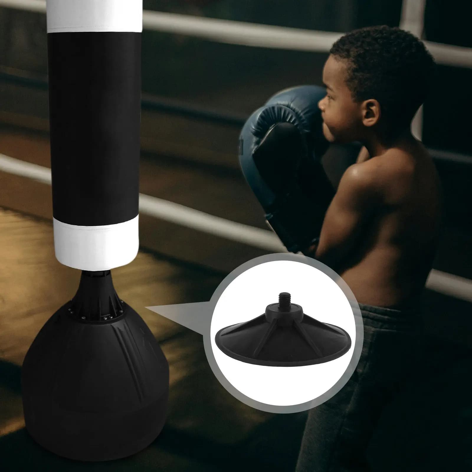 Rubber Boxing Bag Suction Cup Sandbag Base Stable Freestanding Punching Bag Base Replacement for Boxing Training