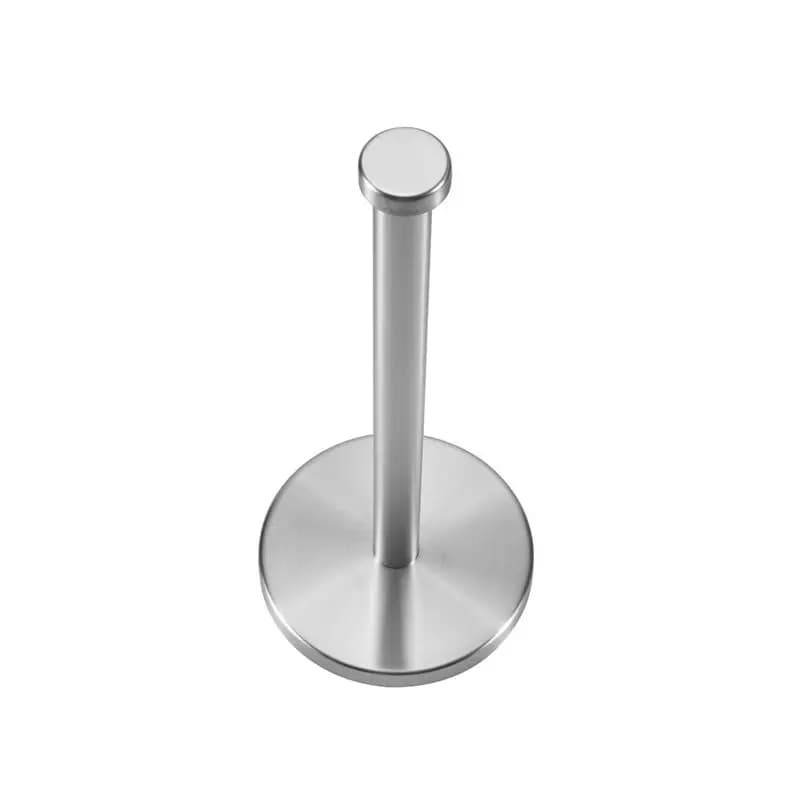 AB47-Portarotolo in Acciaio Inox, Porta Carta da Cucina, Supporto per Carta Igienica da Bagno, Portatovaglioli, Accessorio Domestico