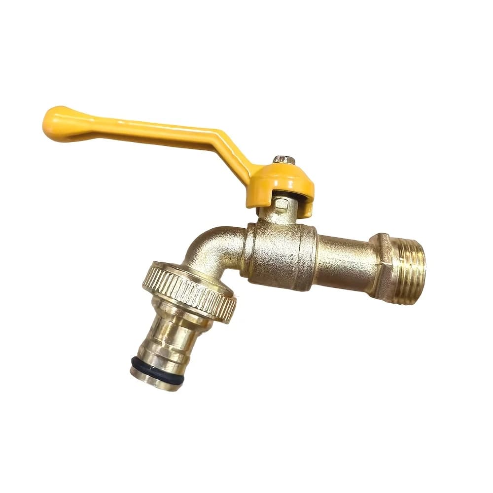 Garden Faucet Resistant with 2 Outputs, 1/2" Threading, Water Divider Garden, Meadow and Washing Machine