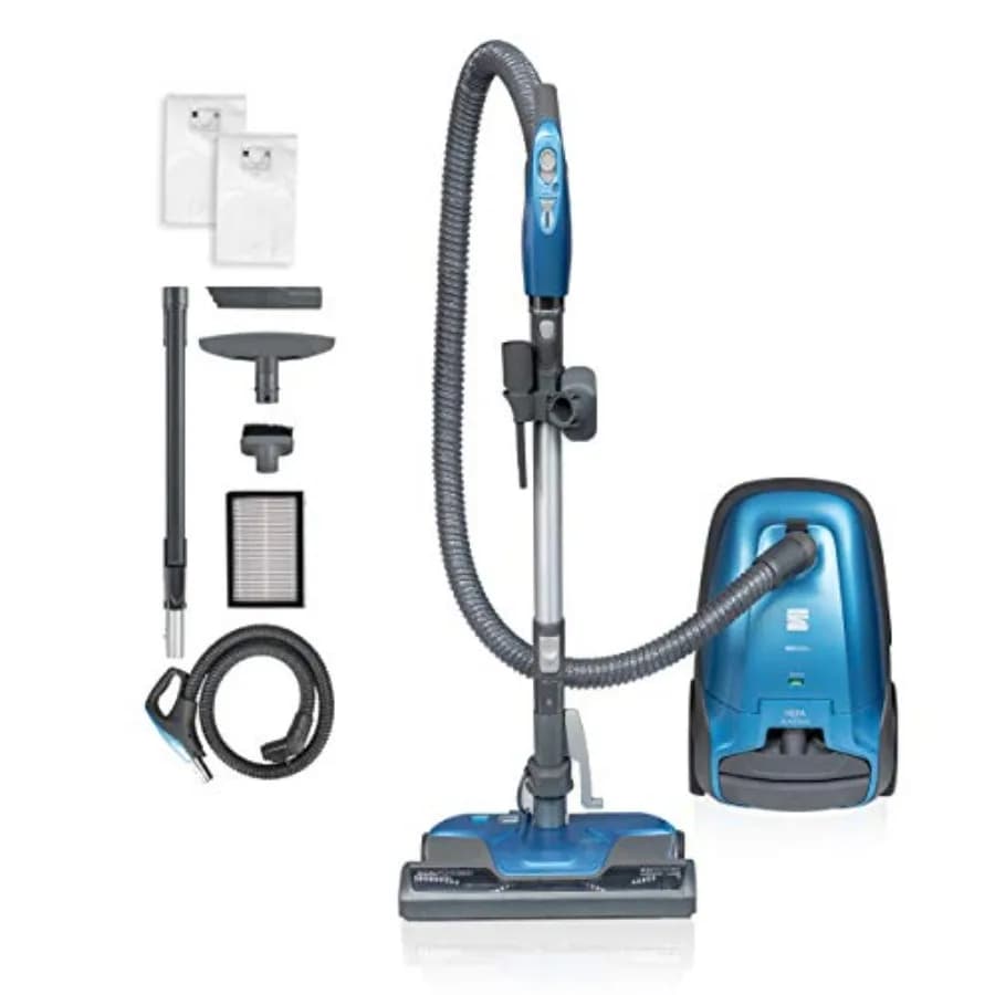 BC3005 Aspirapolvere a sacco leggero per animali domestici con tubo telescopico esteso, filtri HEPA, 2 motori e cavo retrattile