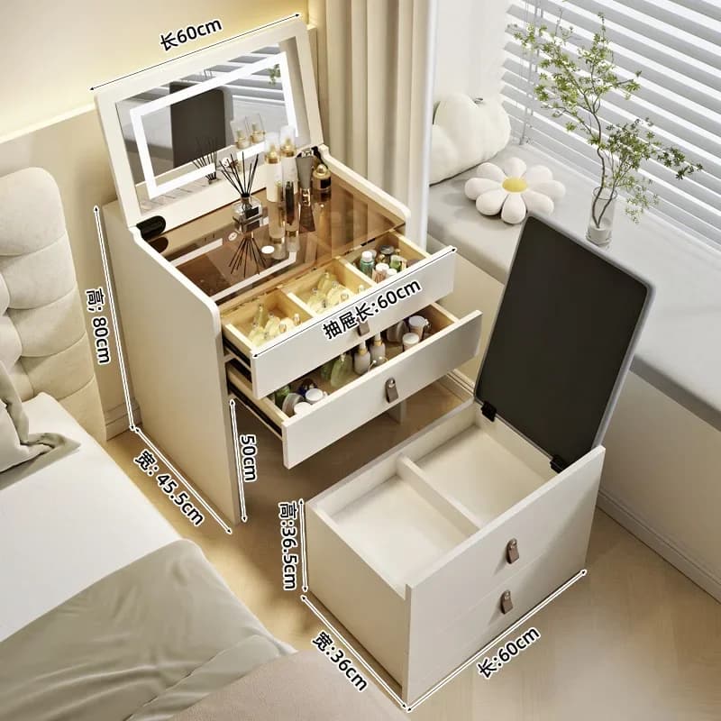 Toeletta nordica Flip Storage Organizer Cassettiera Trucco di lusso Vanity Scrivania bianca Scarpiera Tocadores Toilette Offerte