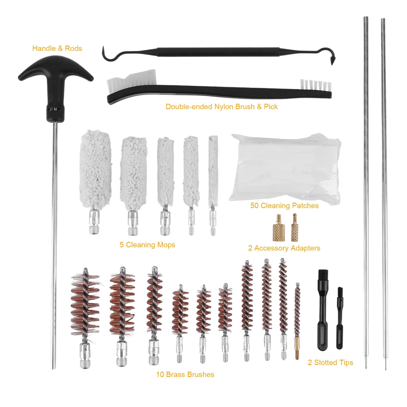 Gun Cleaning Accessories Kit, Fucili Canne Brush Set, Guns, Pumps