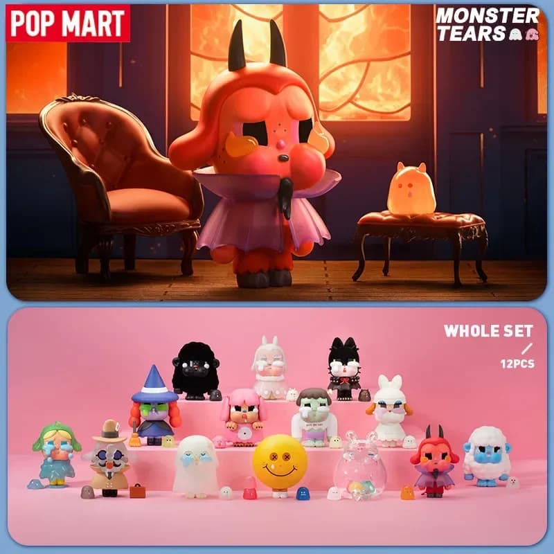 POP MART CRYBABY Monster Tears Serie Scatola cieca Guess Bag Scatola misteriosa Giocattoli Bambola Cute Anime Figura Ornamenti per il desktop Regalo