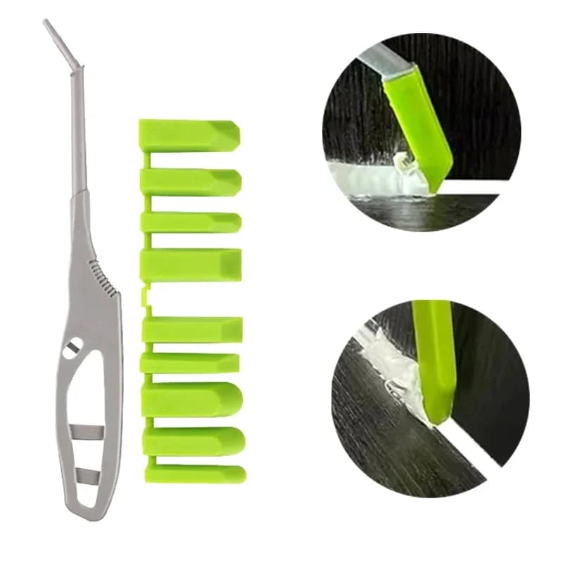 Kit di strumenti 9 in 1 per la finitura di sigillanti e colla per vetro, raschietto angolare per finestre, ceramica, piastrelle, lavello da cucina, doccia e giunti di piastrelle