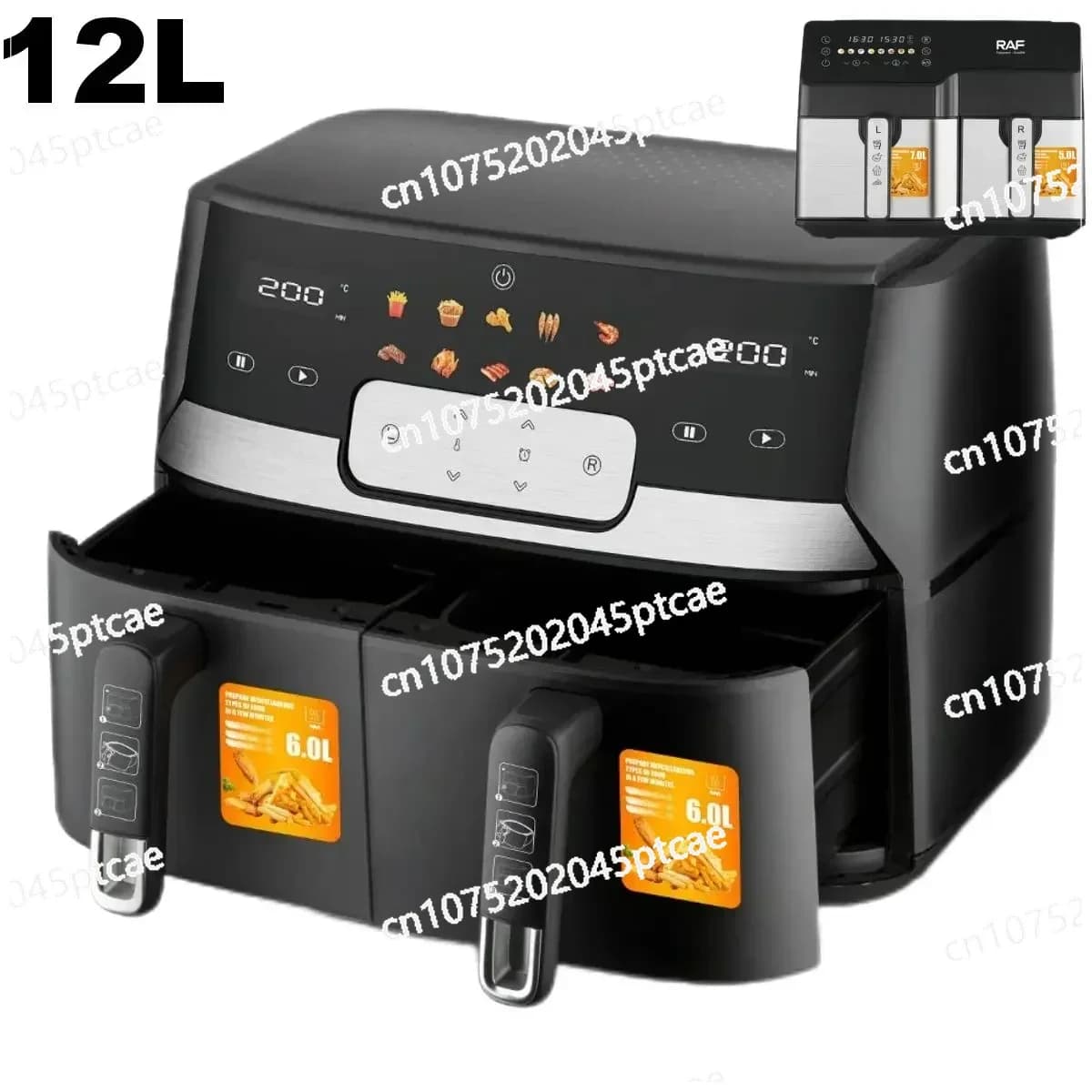 Friggitrice ad aria Foodi Max Dual Zone 9,5l digitale a doppio cassetto da 12 litri Af400eu Livre De Recettes Friggitrice ad aria En Franais