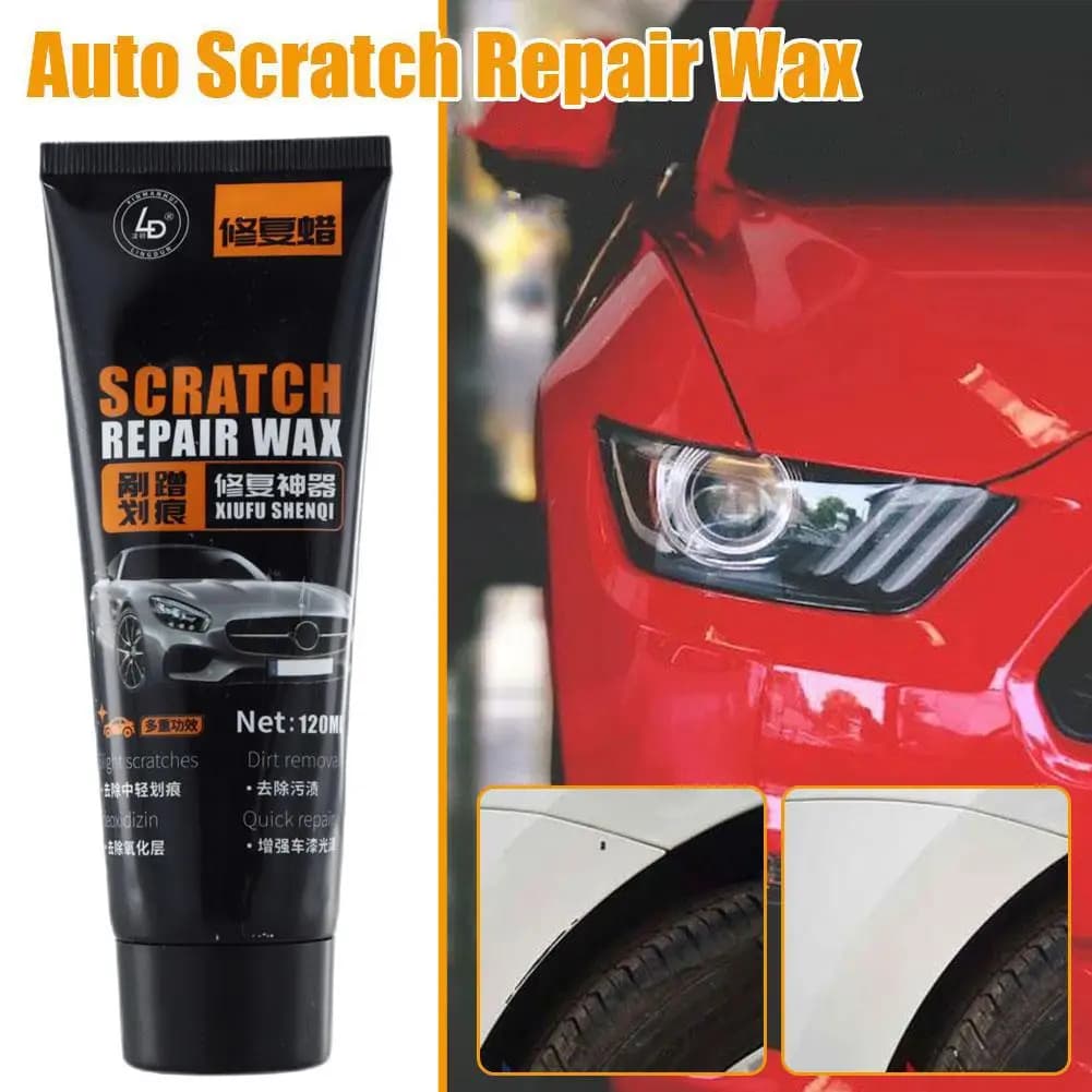 Pasta Riparatrice per Graffi Auto 120ml, Cera Lucidante per Rimozione Graffi Auto, Agente Riparatore per Graffi Auto, Pasta Lucidante Abrasiva