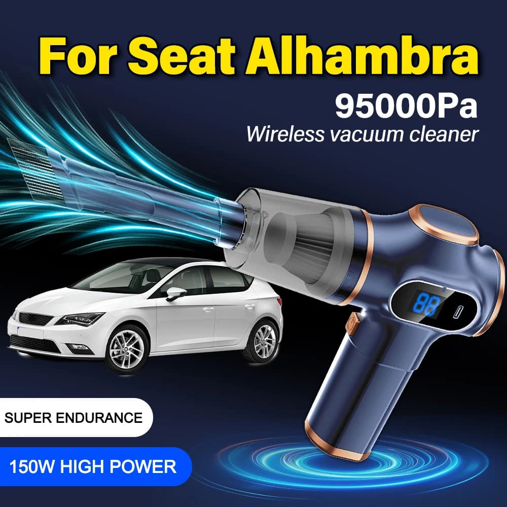 1Set Aspirapolvere portatile senza fili Aspirapolvere per auto Mini portatile per Seat Alhambra 7V8 7V9 Pulizia senza fili