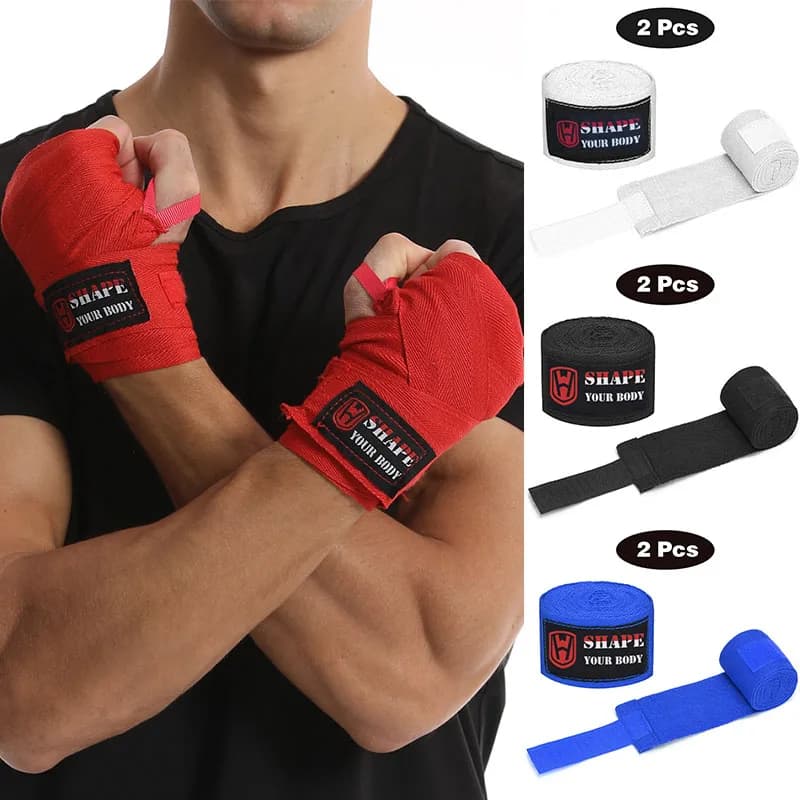 2 pieces of boxing equipment boxing bandages for manual equipment for gym man boxing bear paws QJST02
