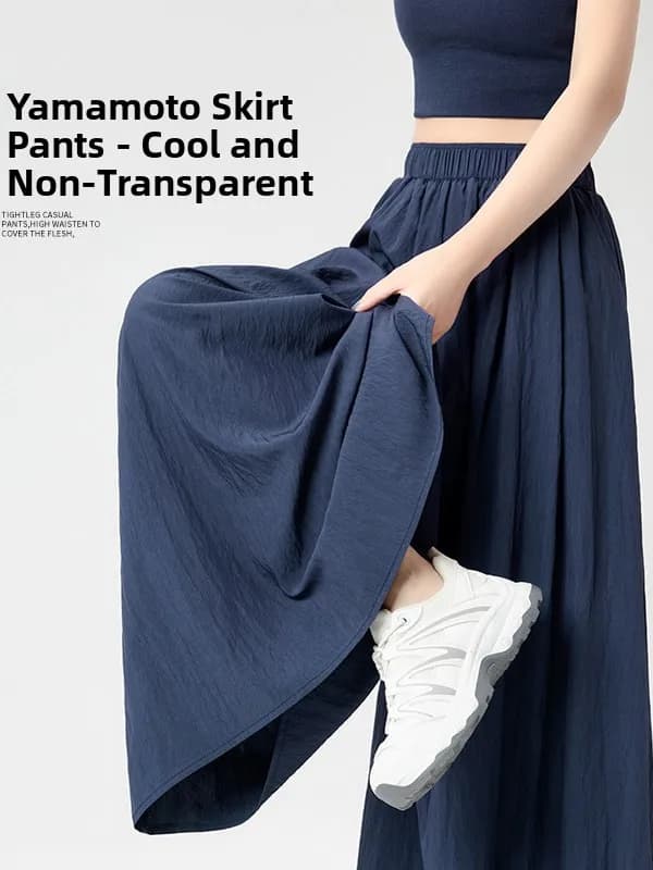 Pantaloni Estivi Sottili in Seta Ghiaccio, Casual e Larghi, da Donna, a Vita Alta, a Gamba Larga, Trasparenti e Drappeggiati, Comodi, Stile Coreano, per il Pendolarismo