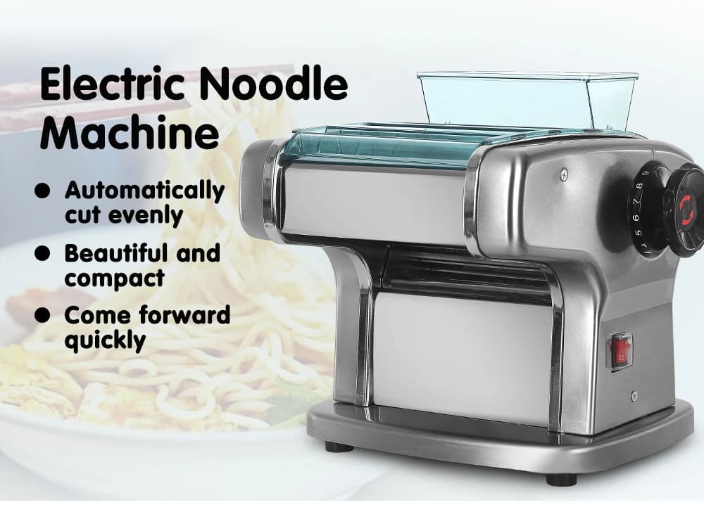 Electric Pasta Maker Stainless Steel Lasagne Spaghetti Maker Machine With Three Cutter 135W 5kg/h Output