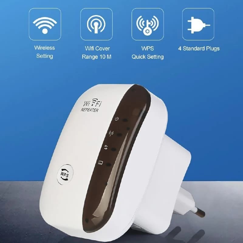 Ripetitore WiFi Wireless 300Mbps, Estensore WiFi Remoto, Amplificatore WiFi 802.11N, Booster Repetidor, Amplificatore WiFi, Ripetitore WiFi Europa
