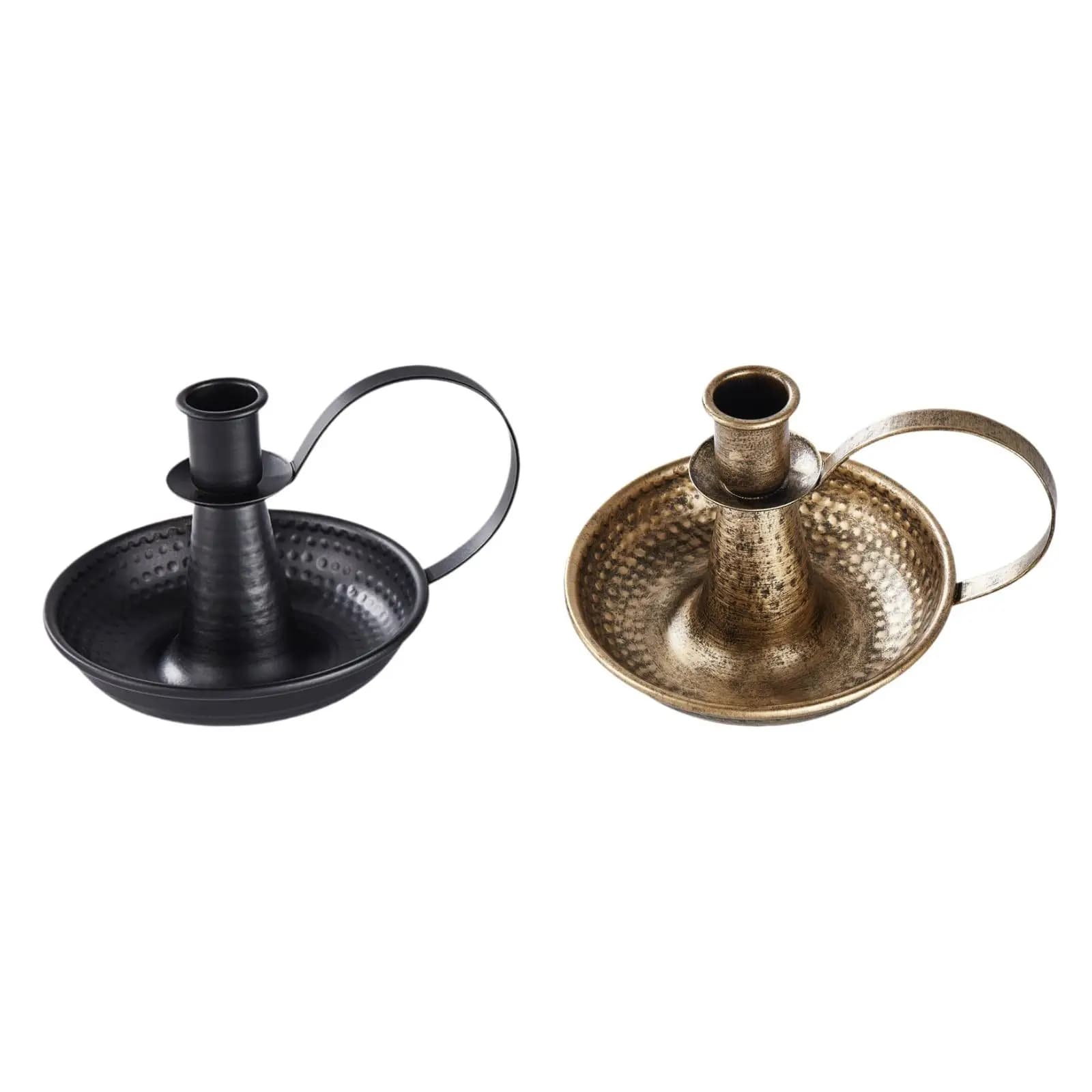 Candlestick Holder Tabletop Decoration with Handle European Style Candle Stand for Wedding Anniversary Party Dinner Holiday