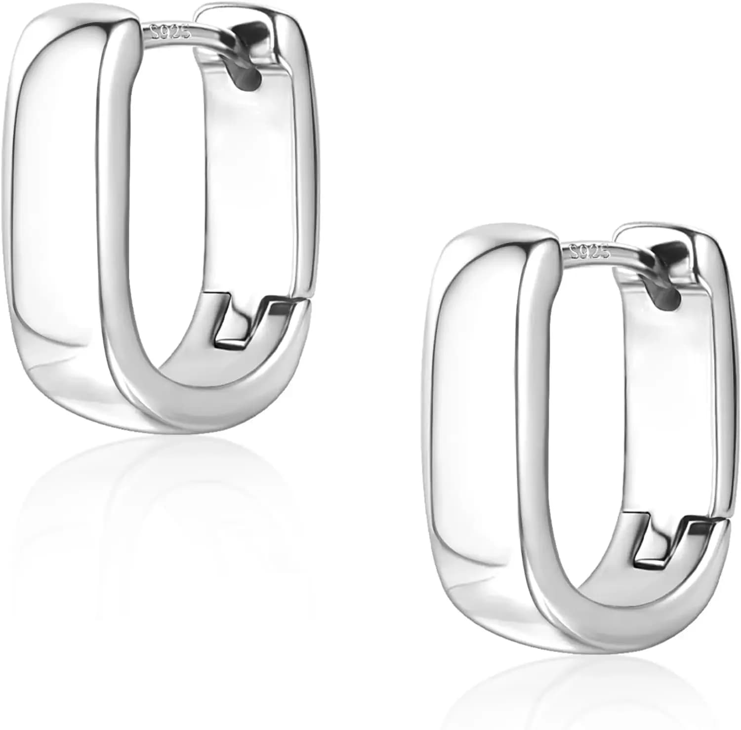 Orecchini a Cerchio Piccoli e Spessi in Argento Sterling 925 per Donne, Gioielli Ipoallergenici alla Moda, Idea Regalo