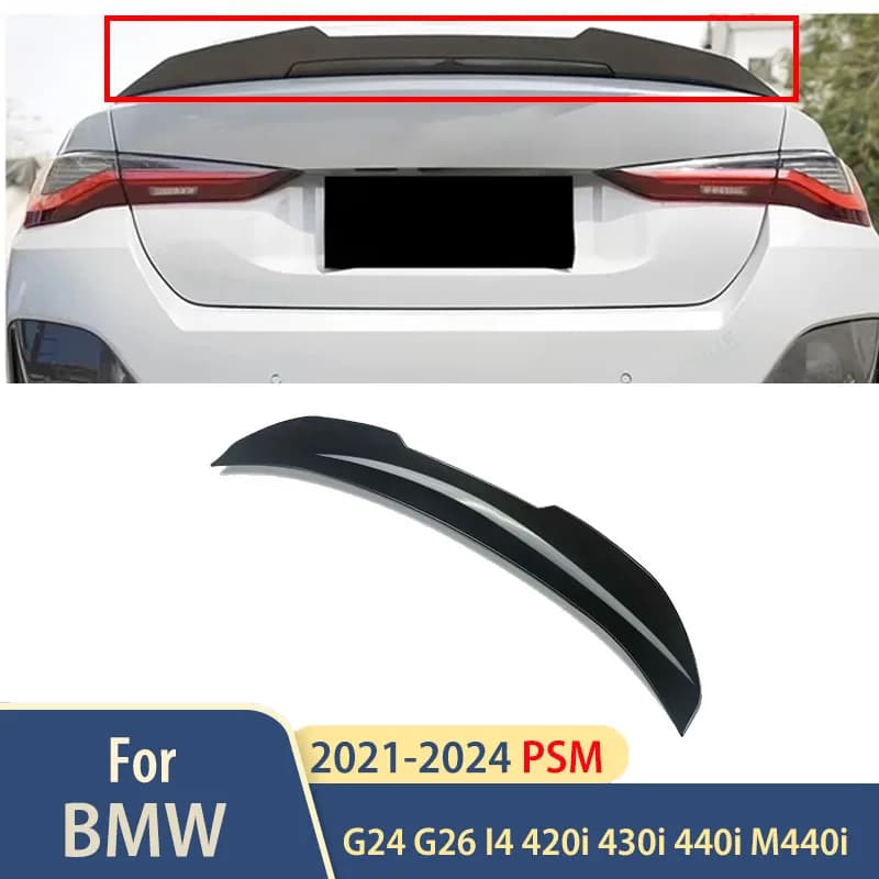 Da 2021 A 2024 PSM Stile Per BMW G24 G26 I4 420i 430i 440i M440i 4 Porte Gran Coupe Baule Posteriore Tetto Boot Lip Spoiler Accessori