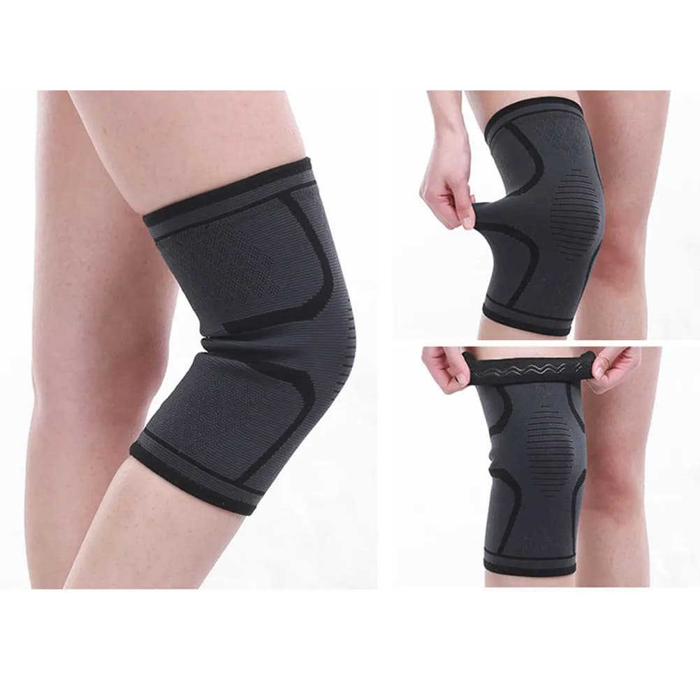 Ginocchiera Sportiva Protettiva Nera Unisex Leggera Traspirante per Alleviare il Dolore da Osteoporosi, Gonfiore e Distorsioni