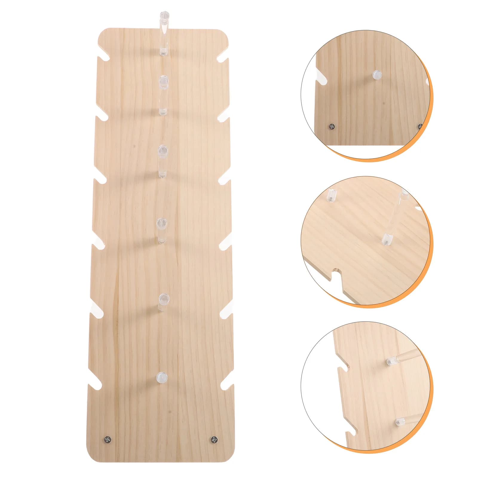 6Pairs Sunglasses Display Stand Wooden Eyeglass Organizer Vertical Rack Space Saving Countertop Eyewear Holder Display