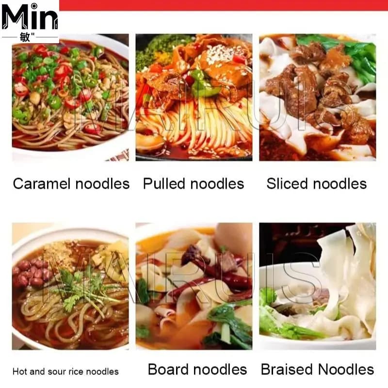 Macchina Elettrica per Pasta Fresca in Acciaio Inossidabile, Pressa per Noodles e Dandan, Rullo per Impasto