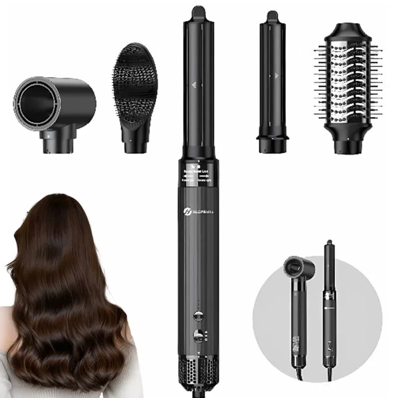 Styler Professionale 6-in-1 Ionico, Asciugacapelli, Piastra e Arricciacapelli Tutto in Uno, Spazzola ad Aria Calda