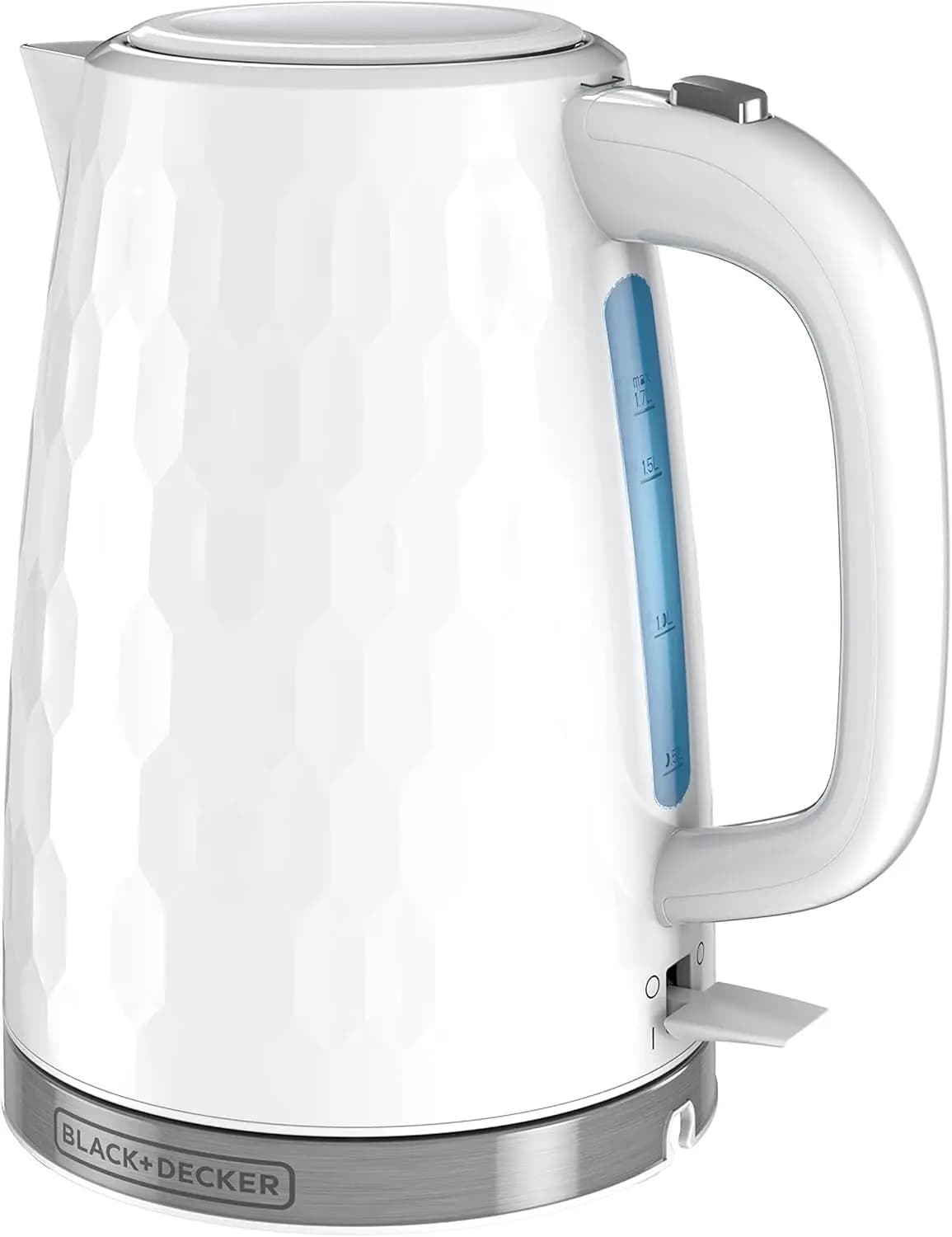 Bollitore elettrico a batteria da 1,7 litri con bollitura rapida, spegnimento automatico e finitura bianca premium per un uso rapido in cucina