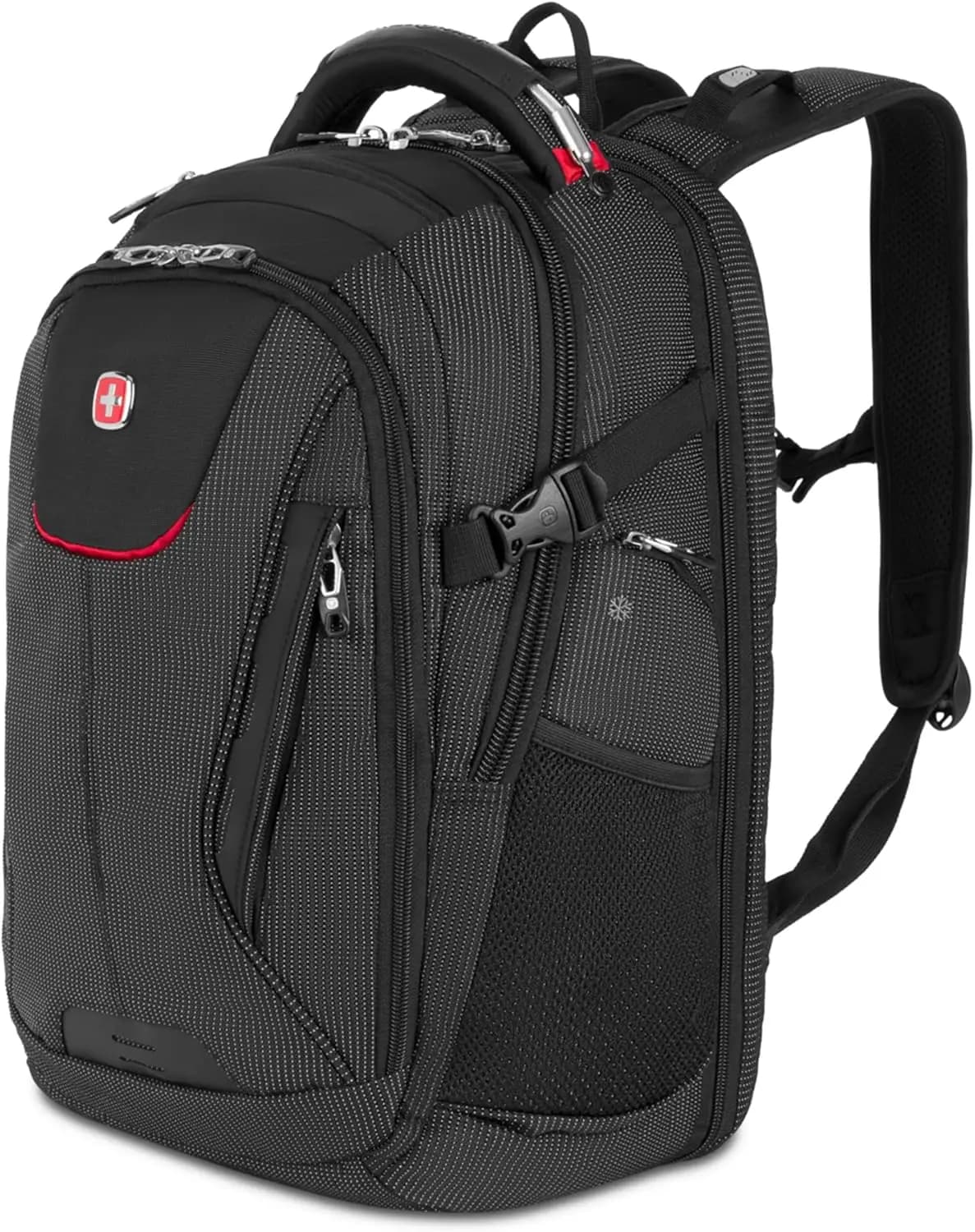 Zaino da viaggio per laptop da 16 pollici, compatibile con TSA, con porta USB, scomparto per scarpe e tasche organizer, Black Dot