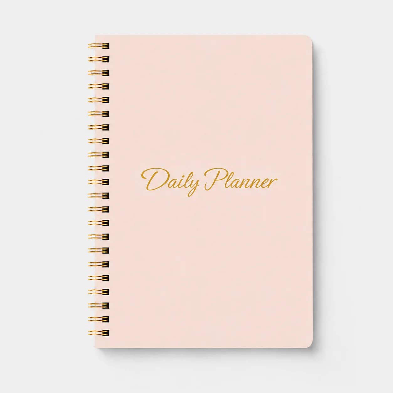 1PC Blush Pink Daily Planner, A5 Spiral Weekly & Daily Organizer Notebook for Work, Goals, Tasks & Routine Planning