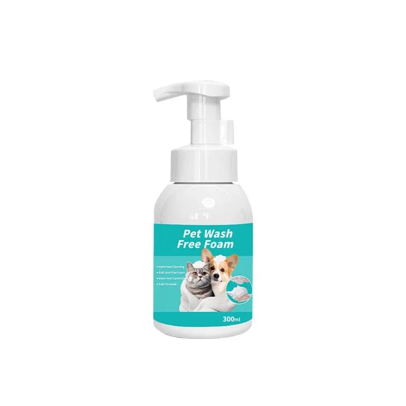 Schiuma naturale per shampoo secco senza acqua per cani e gatti, senza risciacquo, pulizia, rimozione degli odori, ipoallergenico, 300 ml, adatto ai viaggi, cura degli animali domestici